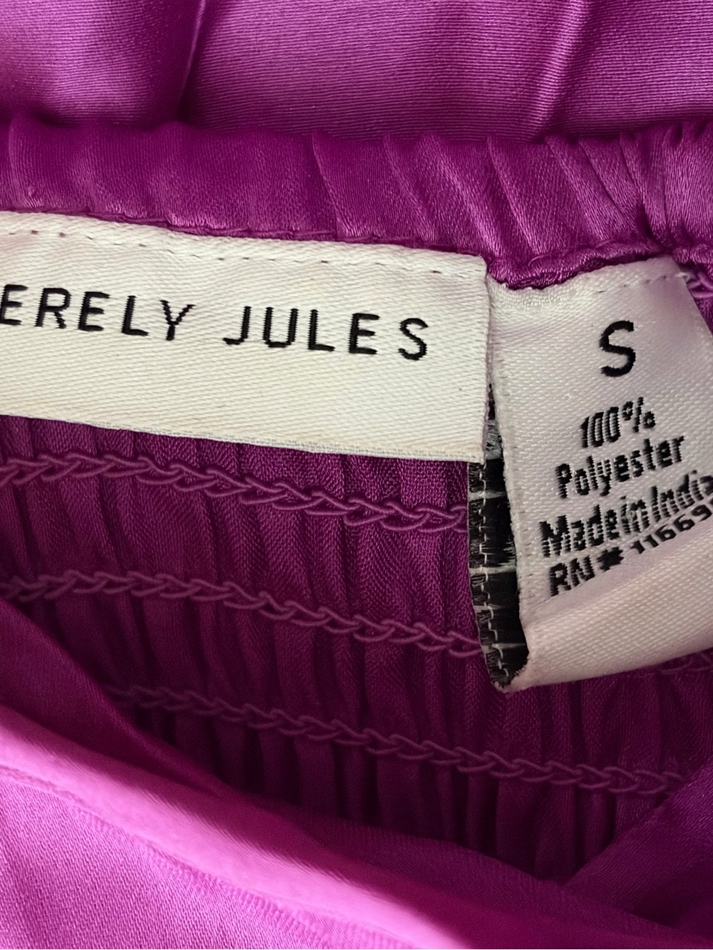 Sincerely Jules Fuchsia Pleated Cutout Maxi Dress (S) - Picture 6 of 10
